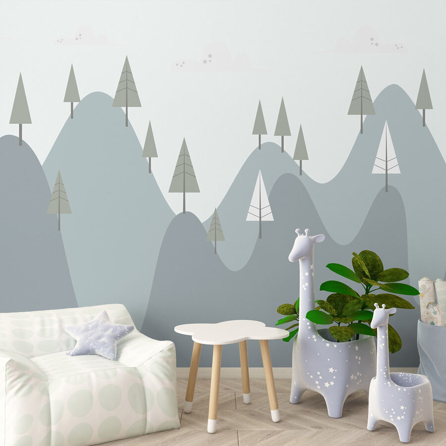 Mountain with trees on it