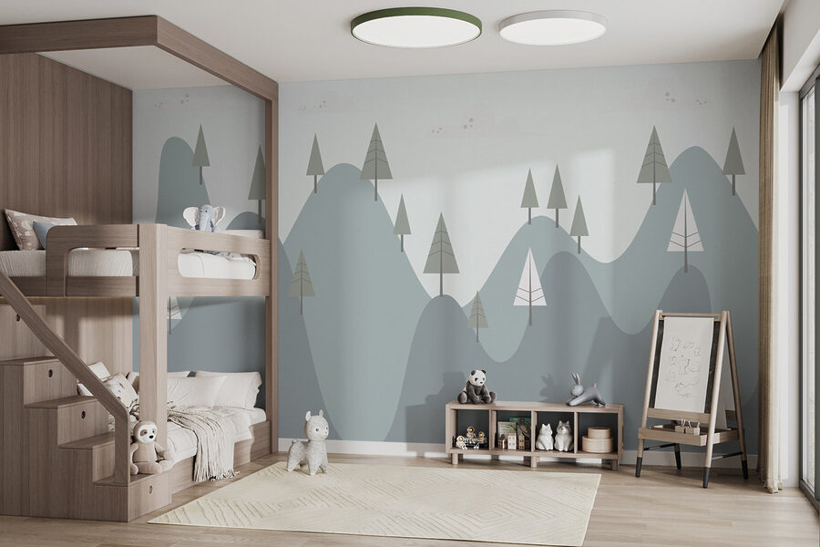 Mountain with trees on it