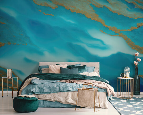 Serene Waves of Blue and Gold Serene Waves of Blue and Gold