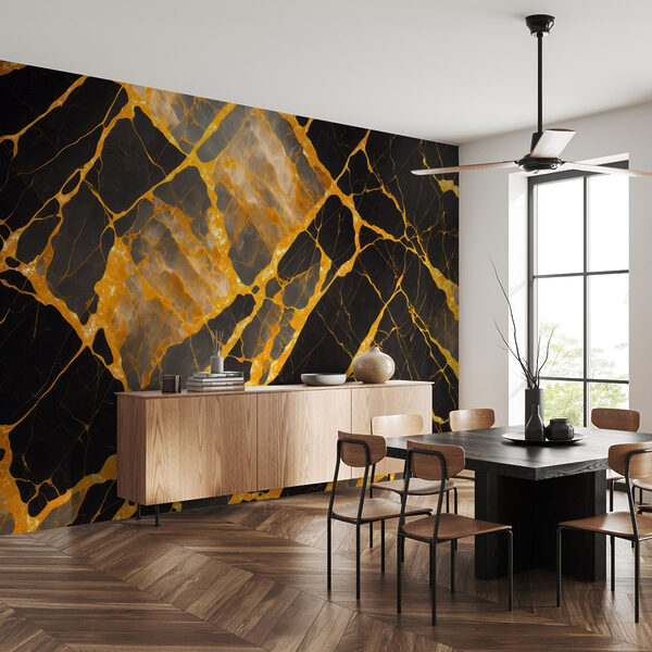 Elegant black and amber marble pattern Elegant black and amber marble pattern