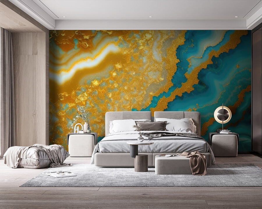 Wall murals Flowing patterns in vibrant colors