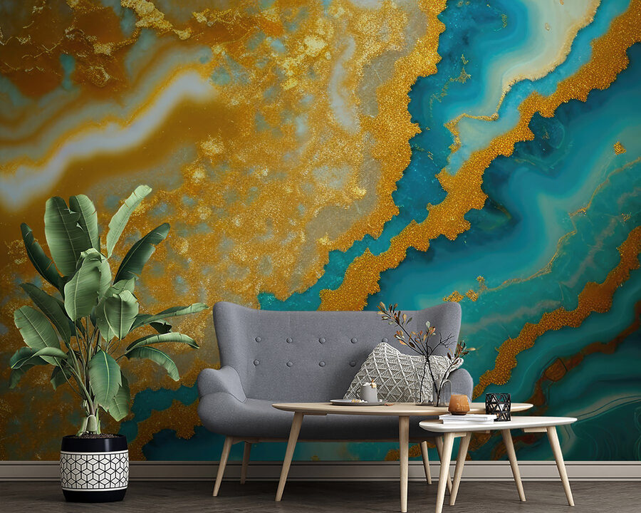 Wall murals Flowing patterns in vibrant colors - Image 2