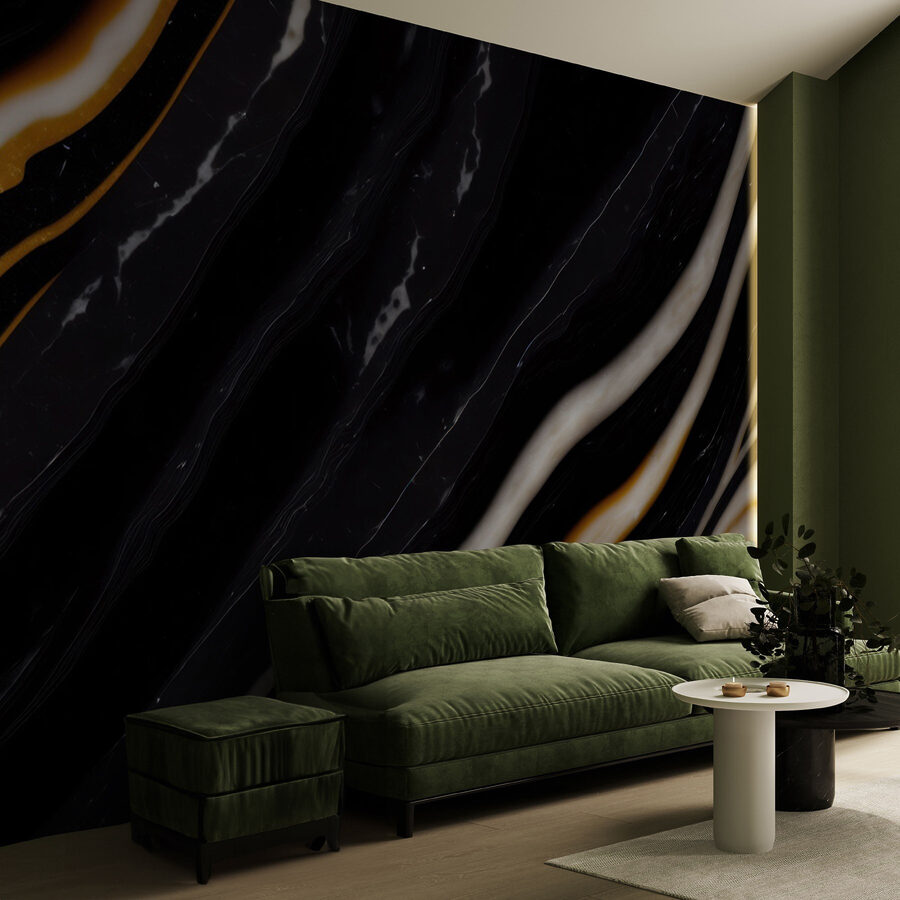Black and white marble