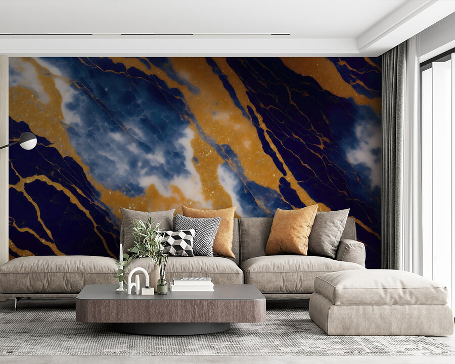 Beautiful blue and orange patterns.