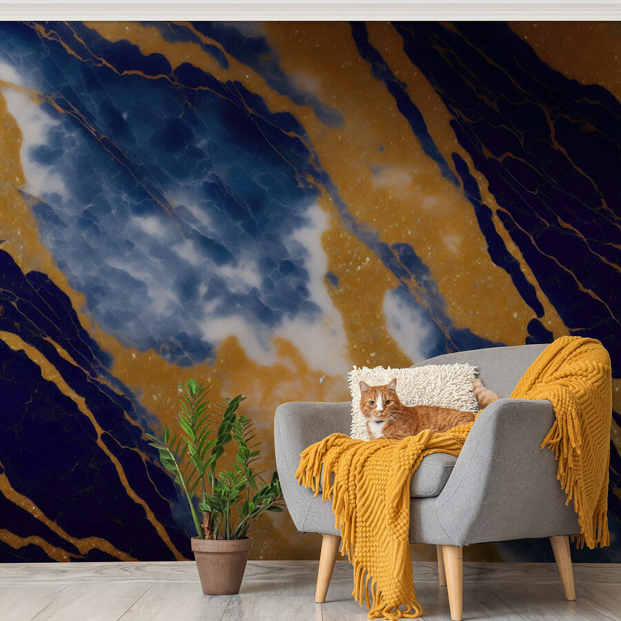 Beautiful blue and orange patterns.