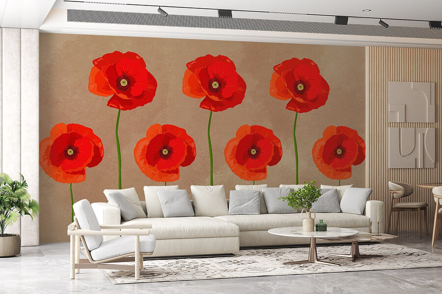 Group of red flowers