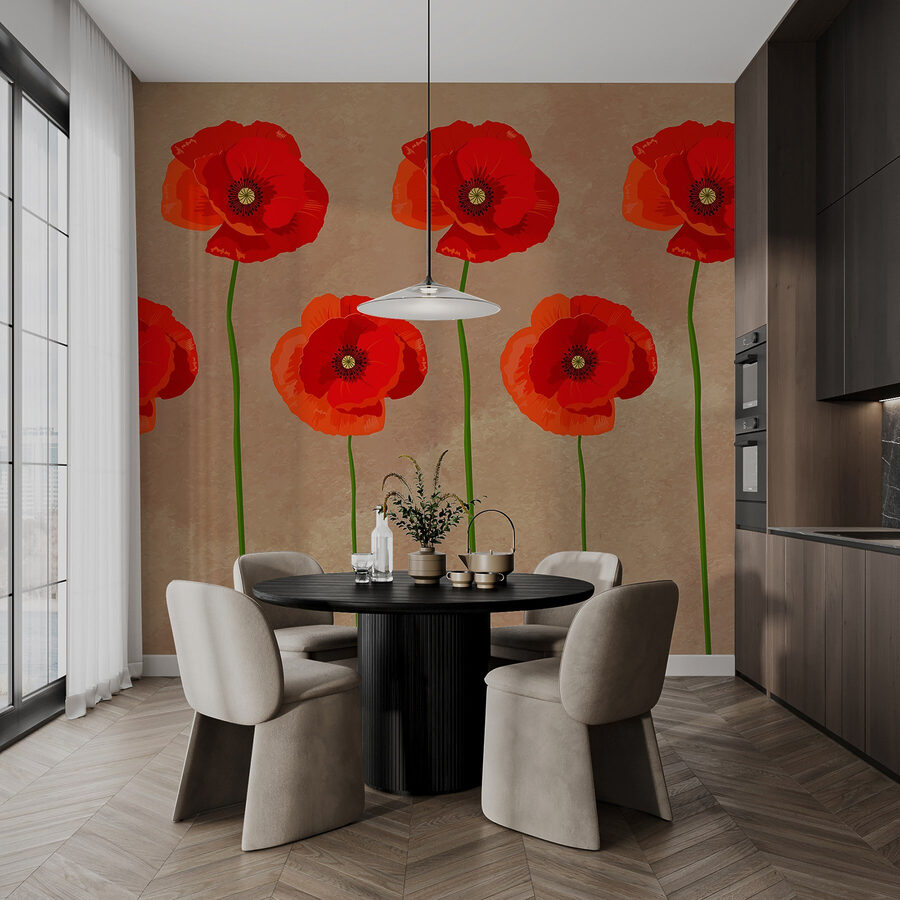 Group of red flowers