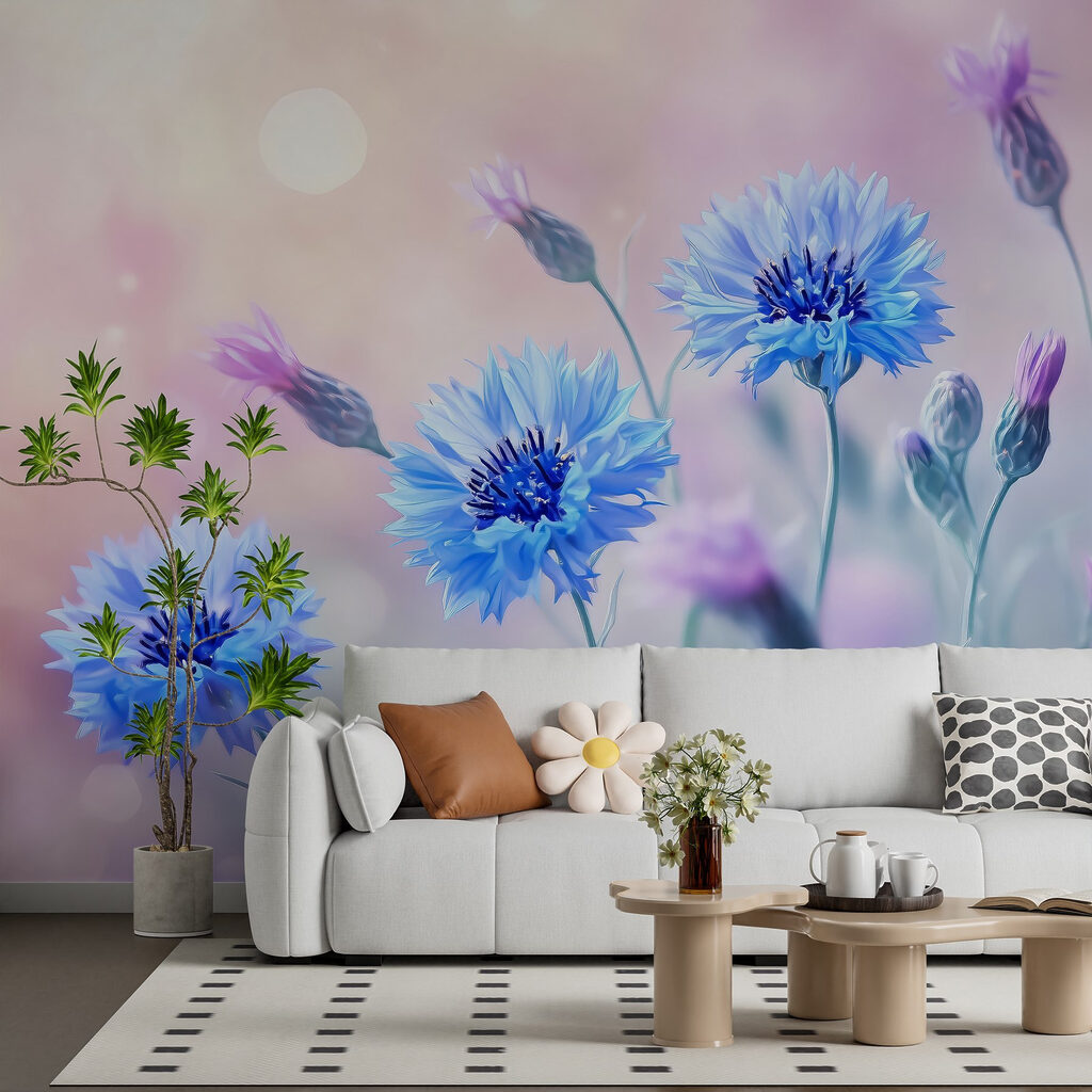 Group of blue flowers