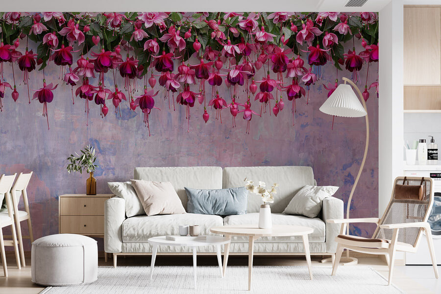 Wall murals Group of pink flowers - Image 3