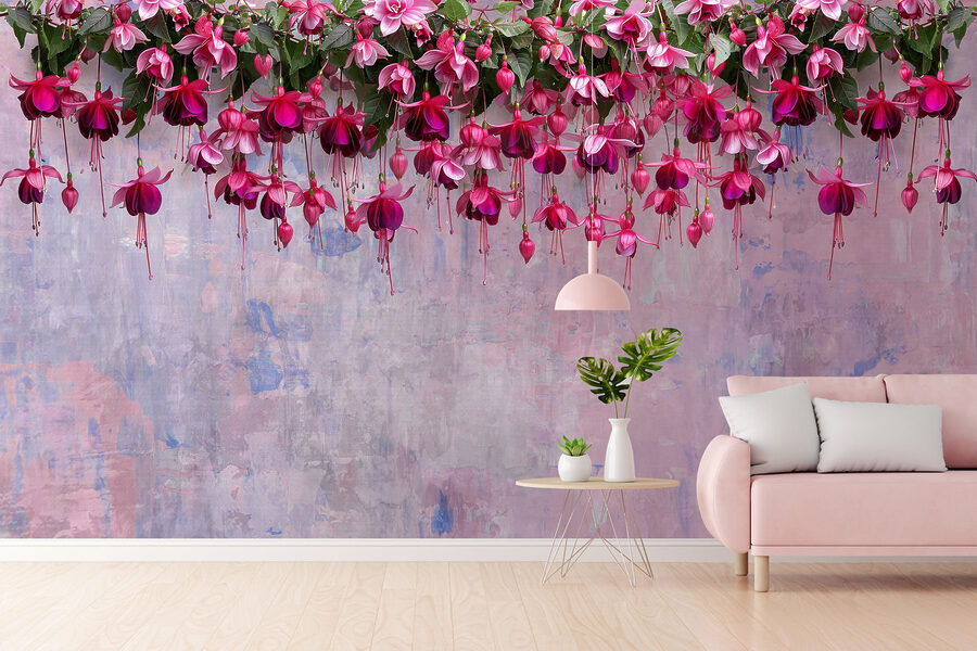 Wall murals Group of pink flowers - Image 6