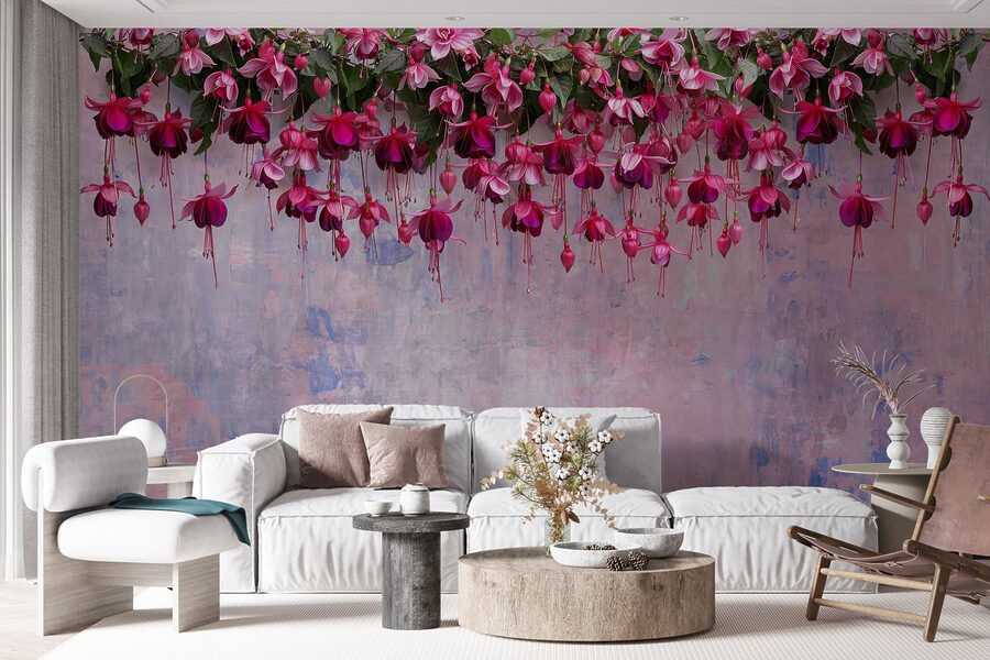 Wall murals Group of pink flowers - Image 7