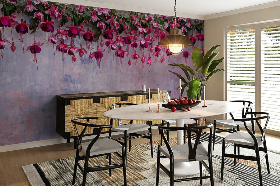 Wall murals Group of pink flowers - Image 8
