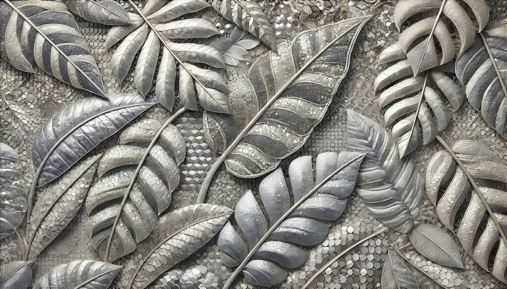 Textured leaves in muted tones. Textured leaves in muted tones.