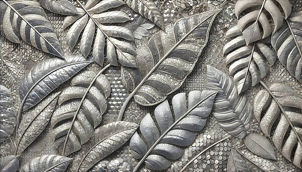 Textured leaves in muted tones. Textured leaves in muted tones.