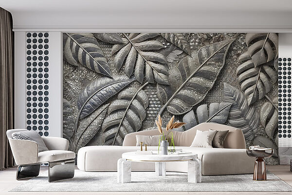 Textured leaves in muted tones. Textured leaves in muted tones.