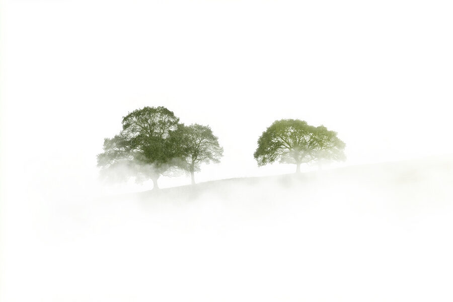 Wall murals Trees in the fog - Image 6