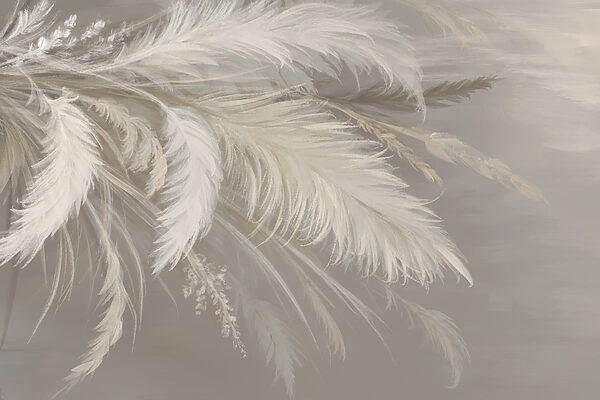 Delicate feathers in soft hues