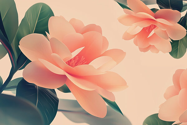 Delicate blooms in soft pastel hues Delicate blooms in soft pastel hues