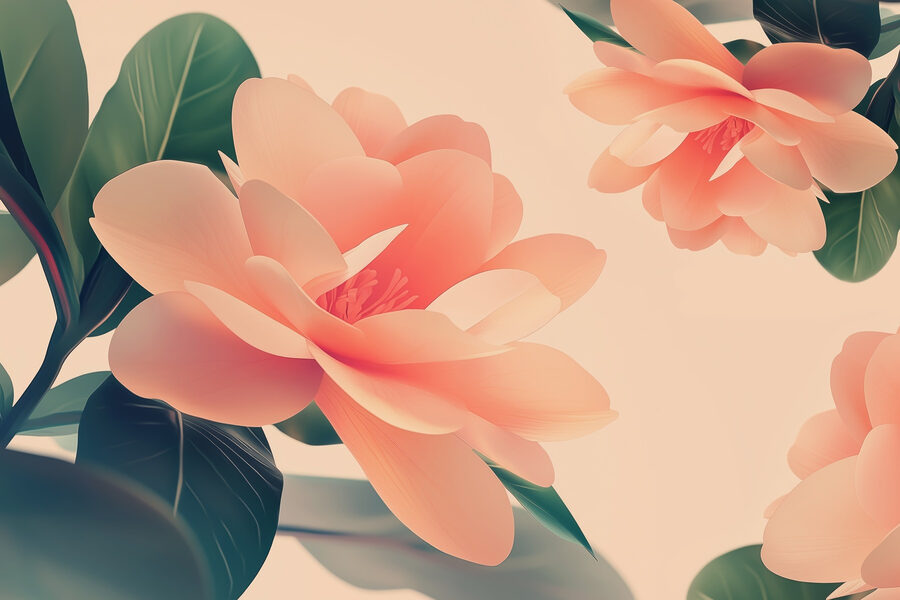 Delicate blooms in soft pastel hues