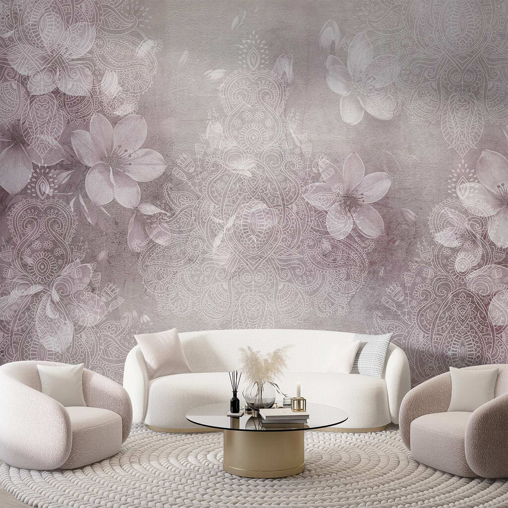 Delicate floral patterns in soft hues
