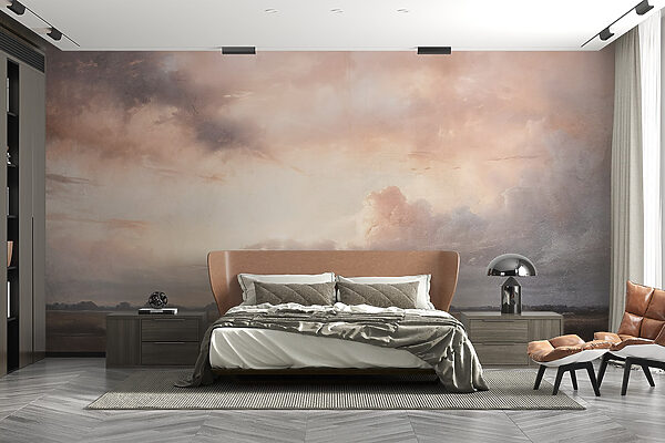 Landscape with a body of water and clouds Landscape with a body of water and clouds
