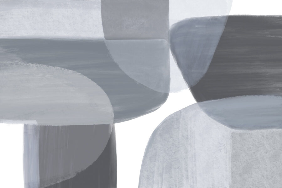 Grey and white art