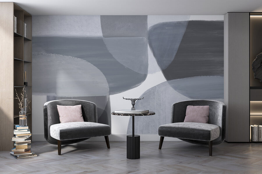 Grey and white art