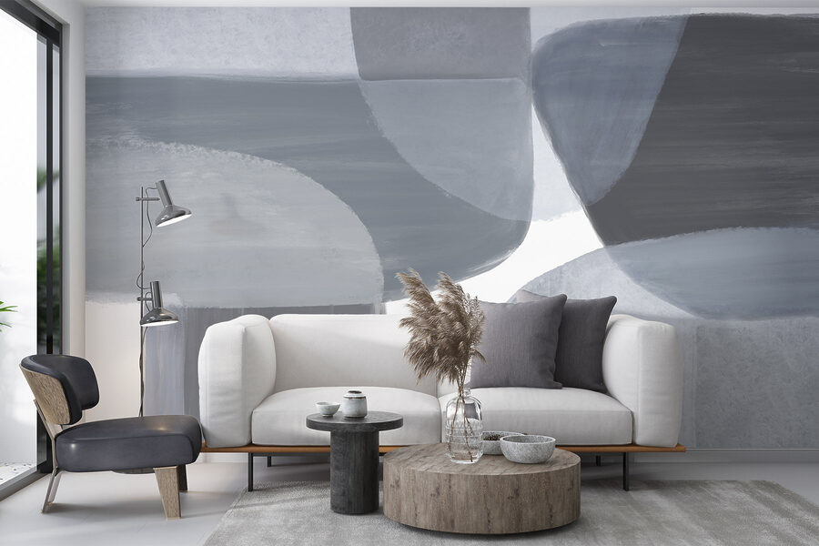 Grey and white art