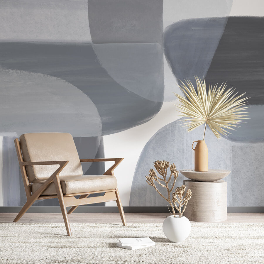 Grey and white art