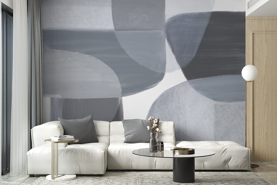 Grey and white art