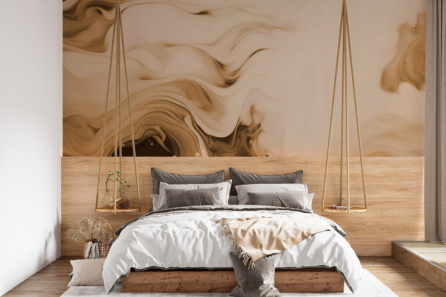 Fluid waves in soft neutral tones