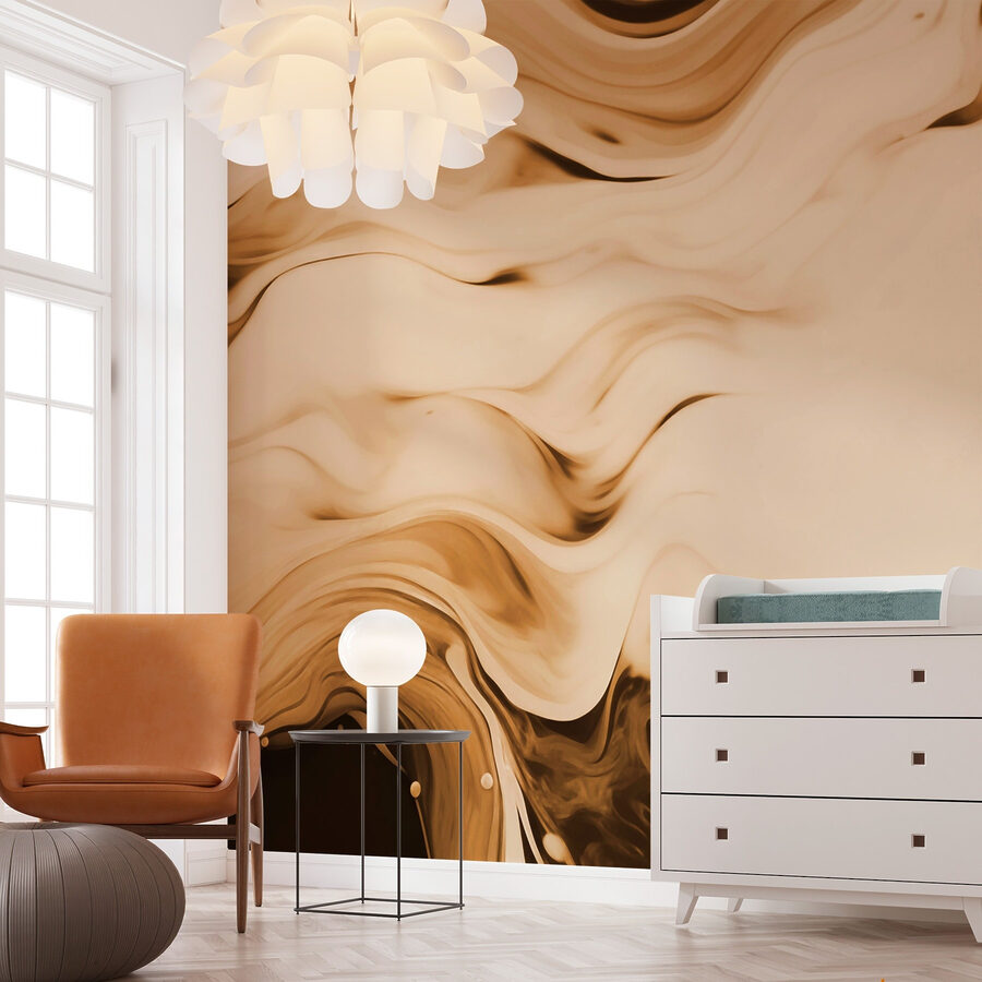 Fluid waves in soft neutral tones