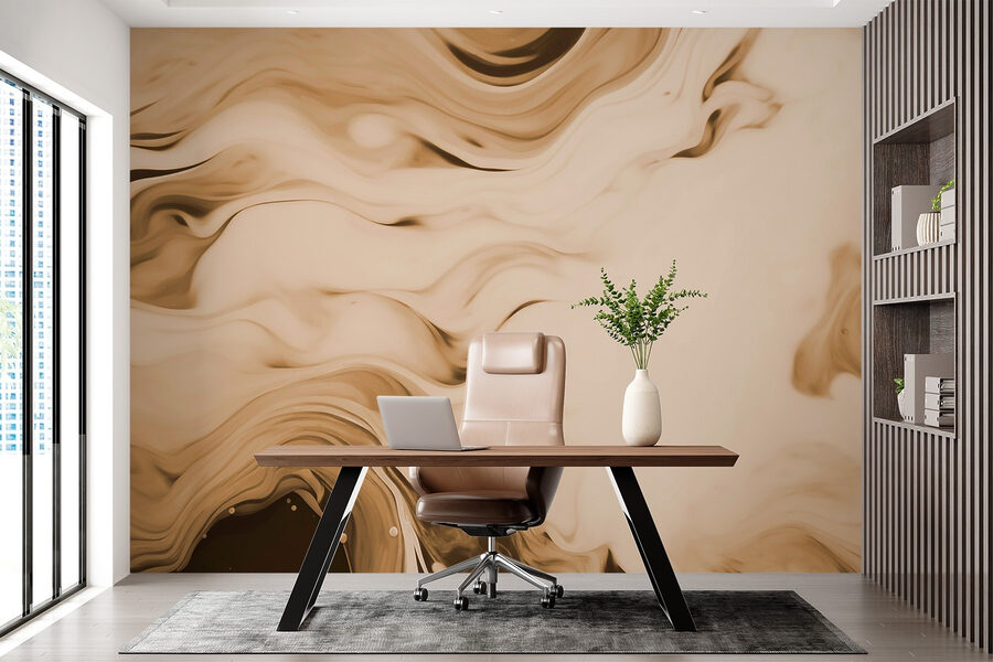 Fluid waves in soft neutral tones