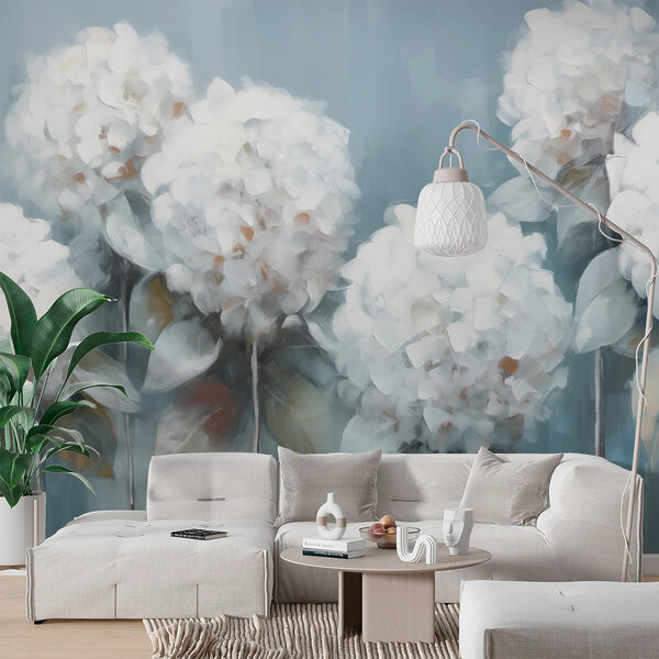 Painting of white flowers Painting of white flowers