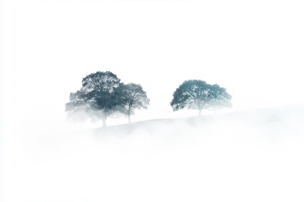 Trees in the fog Trees in the fog