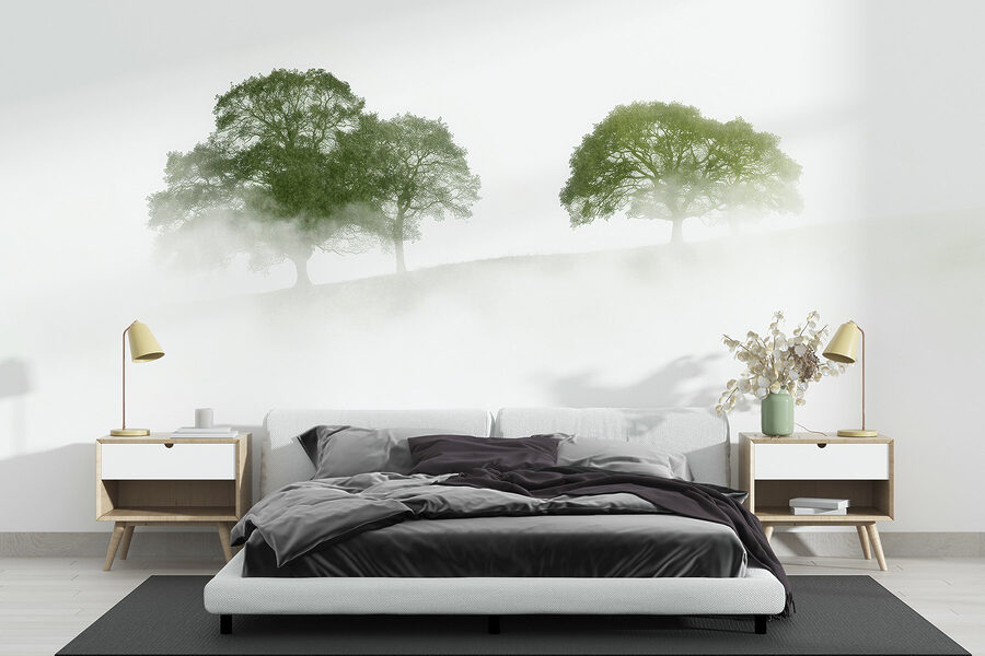 Wall murals Trees in the fog - Image 2