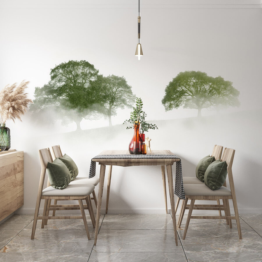 Wall murals Trees in the fog - Image 4