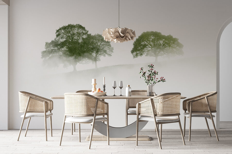 Wall murals Trees in the fog - Image 5