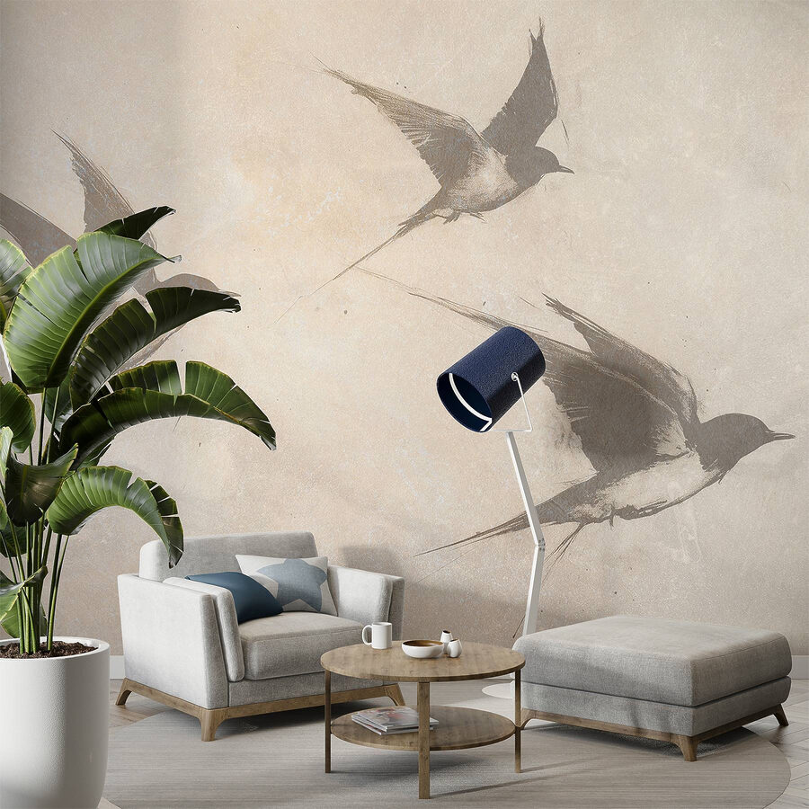 Group of birds flying