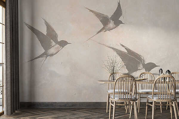 Group of birds flying Group of birds flying