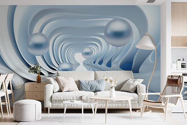 Wall murals Fluid shapes and floating orbs abound (SKU: w02134) Wall murals Wall murals Fluid shapes and floating orbs abound (SKU: w02134)
