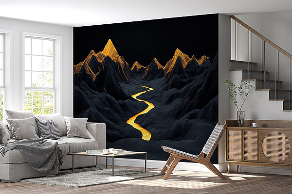 River running through a mountain range River running through a mountain range