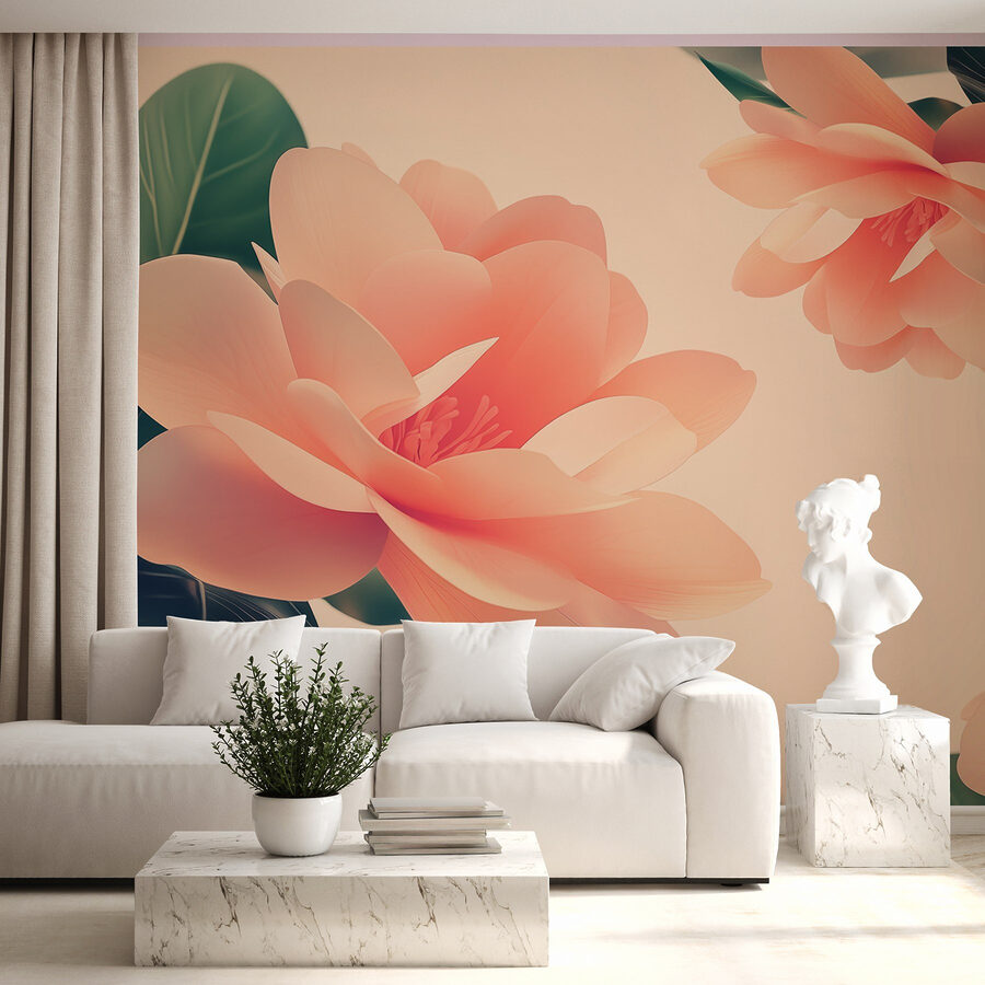 Delicate blooms in soft pastel hues