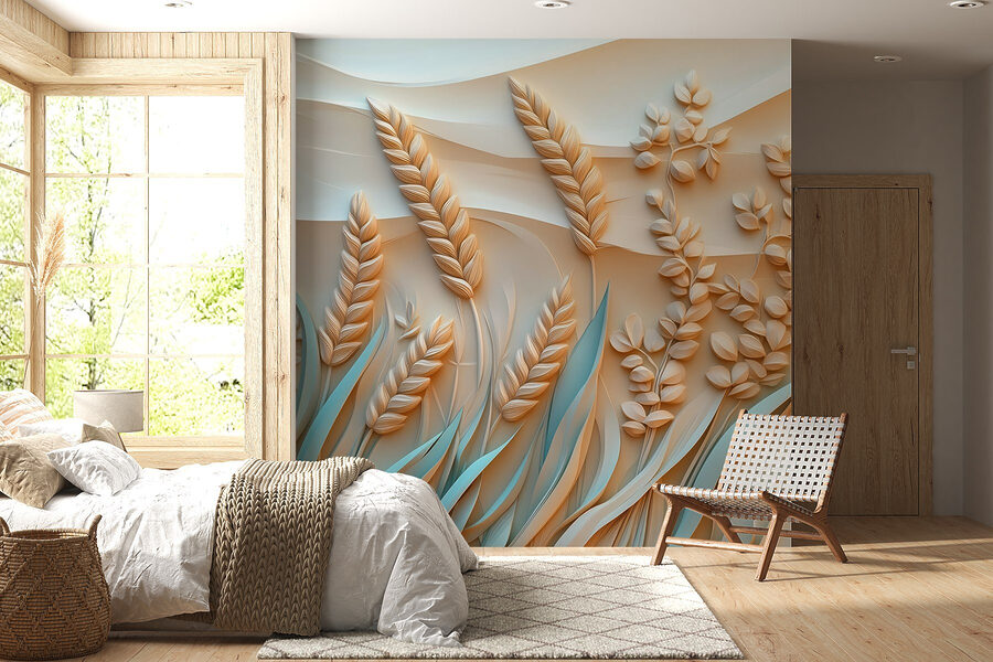 Wall murals Wheat plants and leaves - Image 2
