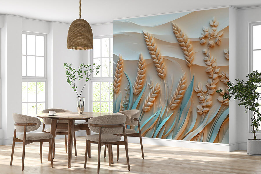 Wall murals Wheat plants and leaves - Image 4
