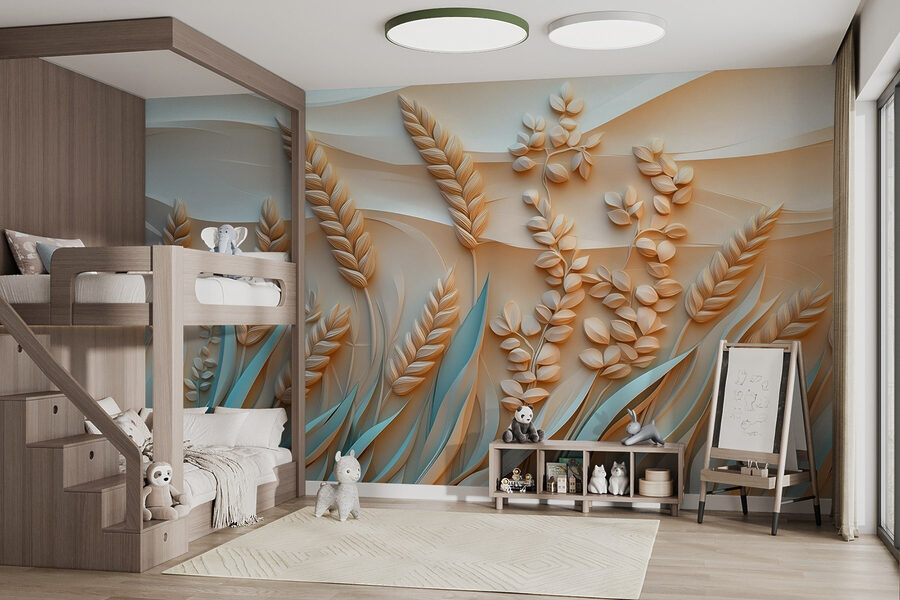 Wall murals Wheat plants and leaves - Image 5
