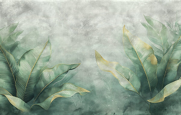Serene green leaf arrangement backdrop Serene green leaf arrangement backdrop