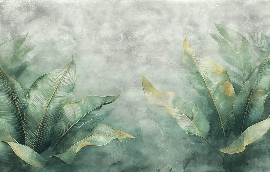 Wall murals Serene green leaf arrangement backdrop - Image 5