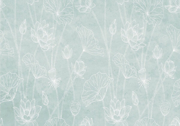 Pattern of flowers on a blue background Pattern of flowers on a blue background