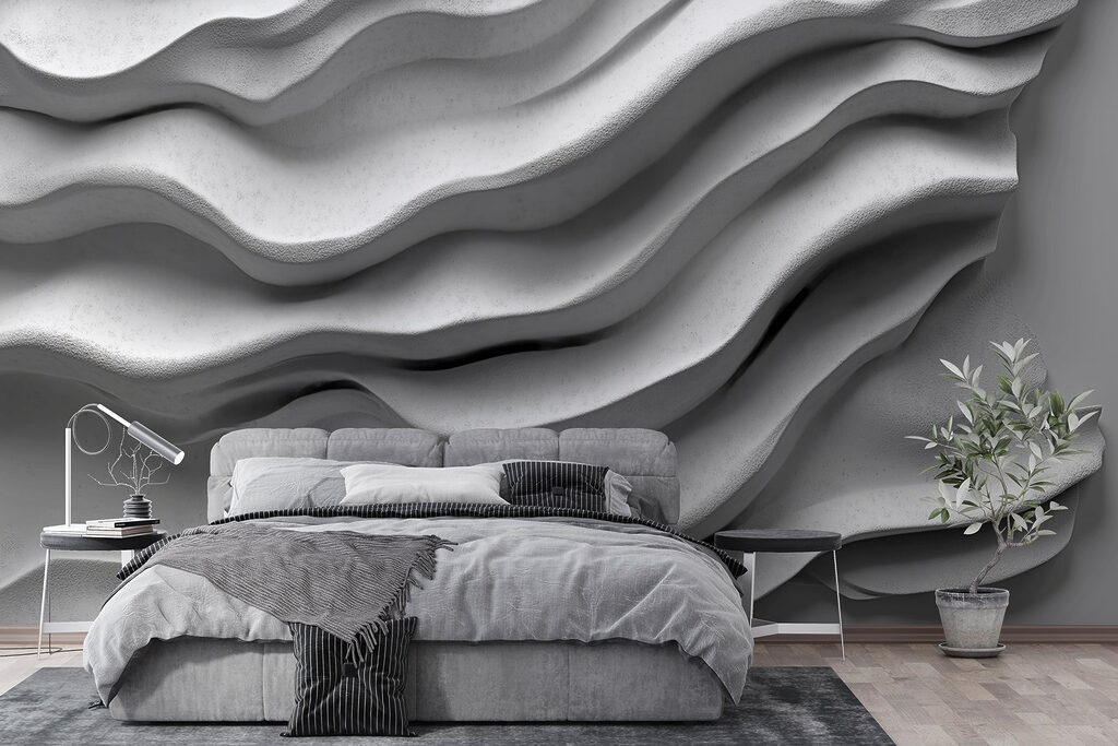 White surface with wavy lines